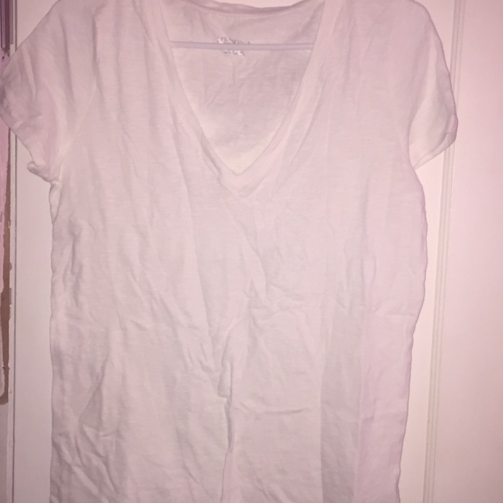 White V-neck Merona